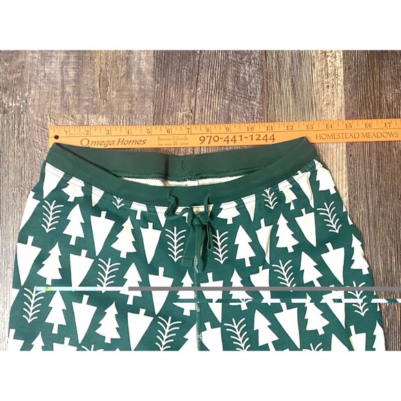 Hanna Andersson Organic Cotton Pajama Set Christmas Trees Holiday Top L Bottom M - Picture 14 of 16